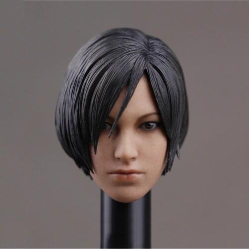 1/6 Ada Wong Head Sculpt with Short Hair For 12" Woman Figure Body