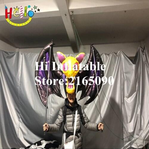 1.5 m wide festival city parade event walking inflatable bat puppet costume