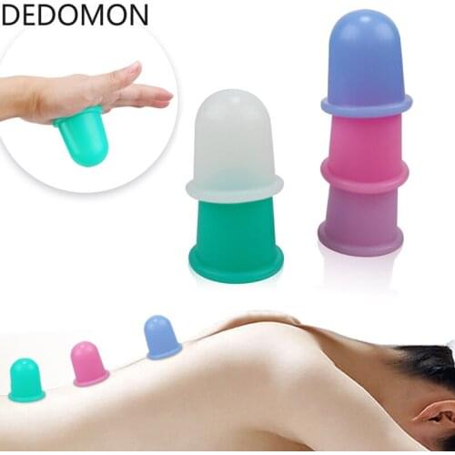 1pc Silicone Body Cupping Family Body Massage Helper Anti Cellulite Vacuum Cupping Cups Health Care Treatment Suction Cup