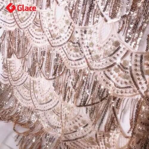 1Yard new 4 colors champagne gold green red multi-color options evening dress ingredients apparel fabrics N2366