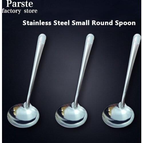 10 Stainless Steel Dinnerware Set Spoon Tea Spoon Dessert Coffee Ice Cream Spoons Kitchen Accessories Bar Tools New long Handle