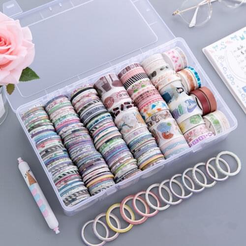 100 rolls Washi Tape Set,Foil Gold Skinny Washi Tapes,3MM Wide for scrapbook/journal masking tape for decorative your book