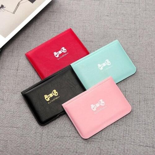 12 Bits Women Credit Card Holders Wallet Solid Colour Girl ID Business Wallet Credit Card Protector Case Pocket Bag Purse