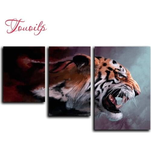 3pcs,Full,square&round Diamond Embroidery,tiger 5d diy Diamond Painting,Cross Stitch,3D,Diamond Mosaic,diamond pattern,Crafts