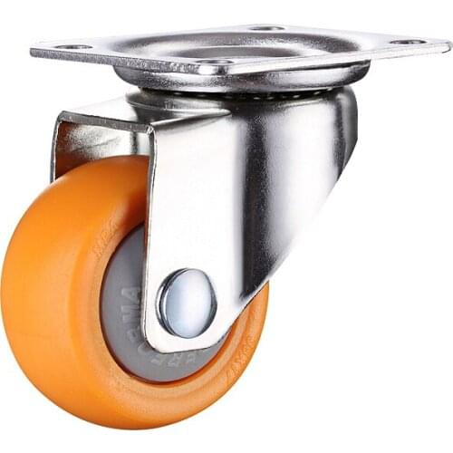 4pcs 1.25 inches 32mm Heavy Duty 80kg Orange Swivel Castor Wheels Trolley Furniture Caster PC