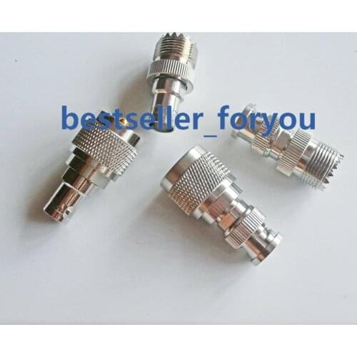 4Pc/set RF Coaxial Adapter Connector Kit BNC Male/female To UHF PL259 SO239 M/F