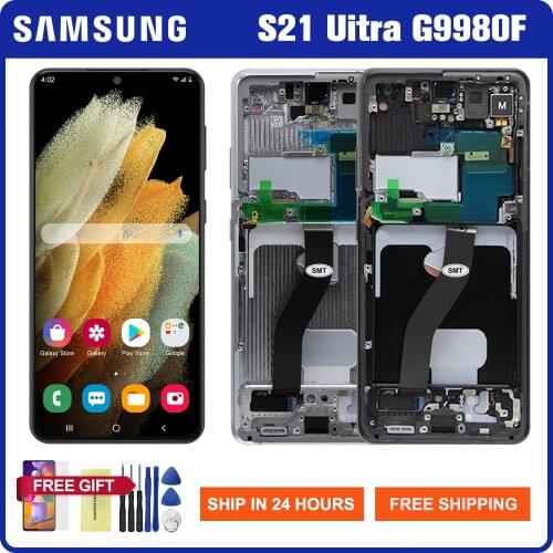 6.8'' Original Screen For Samsung Galaxy S21 Ultra 5G Lcd Display Touch Screen Digitizer Parts For Samsung S21Ultra G998F/DS
