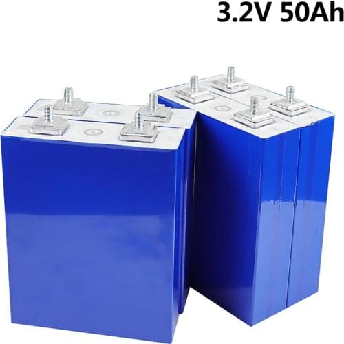 3.2V 50Ah Battery 3.2V LiFePO4 Battery Pack 150A 3C High Drain for DIY 12V 24V Electric Bike Solar Inverter Golf Cart Battery