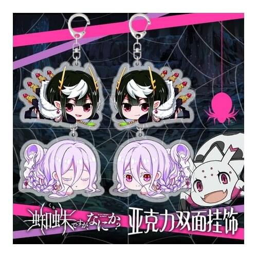 Anime So I'm a Spider, So What？Kumo desu ga, Nani ka? Shiraori Ariel Acrylic Keychain Cartoon Pendant Keyring Toys Decor Cosplay