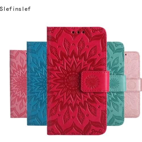 Phone Coque PU Cover Case for Samsung Galaxy A3 A5 J3 J5 J7 S3 S4 S5 S6 S7 S8 S9 Edge Plus 2015 2016 2017 With Sun Flower Wallet