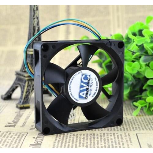 AVC DA08020B12U 8cm 80*80*20 12V 0.46A 4 pin PWM big wind heat radiating fan