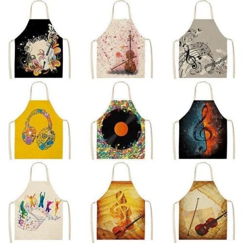 Musical notation apron custom apron black apron colorful apron cooking accessories chef apron apron dress cooking maid apron