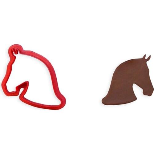 Animal Horse Head Silhouette Shape Fondant Cutters for Club Decorated Cake Cupcake Cookie 3D Printed Baking Tools