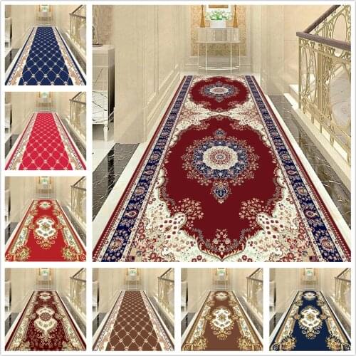 Southeast Asian Style Living Room Carpet Flannel Anti-slip Kitchen Balcony Area Rug Floral Printing Corridor Mat Bedroom Rug