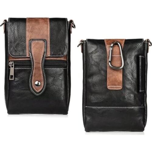 Holster Man Shoulder Belt Clip Mobile Phone Leather Case For Asus Zenfone 3 ZE552KL/3 Deluxe ZS570KL/3 Max ZC553KL ZC520TL