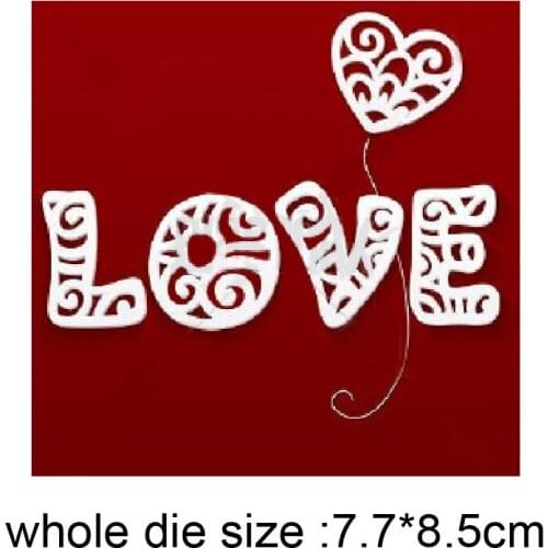 Love balloon Metal Cutting Die Stencil for DIY Embossing Paper Photo Album Cards Making Scrapbooking Dies Cut Mold