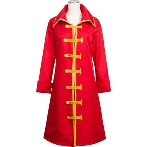 Fashion Anime One Piece Cosplay Costume Men Luffy New World Cloak Red Clothes for Halloween Party Dropshipping