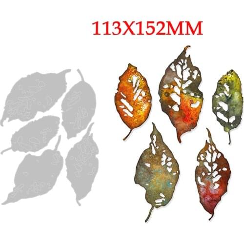 2021 New Halloween Leaves Metal Cutting Dies For DIY Edge Embossing Cut Paper Card Scrapbooking No Stamps
