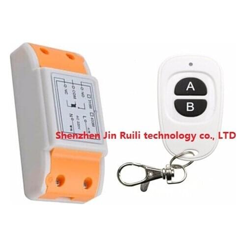 New 220 v 1 ch remote control switch 1 piece receiver + 1 piece transmitter two key Close to home