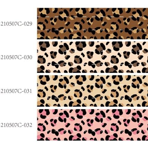 50 yards/lot) Wholesale 22mm 25mm 38mm leopard printed grosgrain ribbon