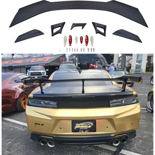 High quality ABS Resin & Carbon Fiber Rear Trunk Lip Spoiler Wing Fits For Chevrolet Camaro 2016 2017 2018