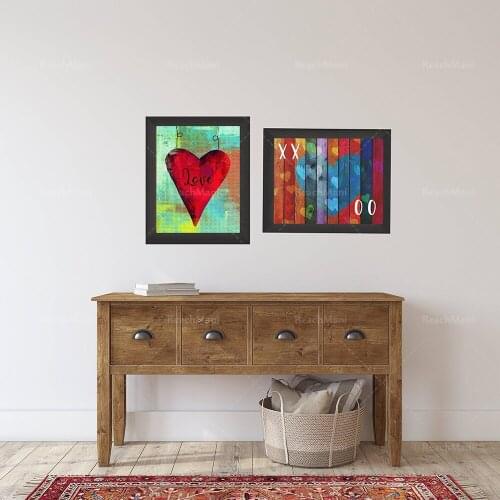 Valentines Day heart-shaped prints, love art prints, simple art home decoration gift posters
