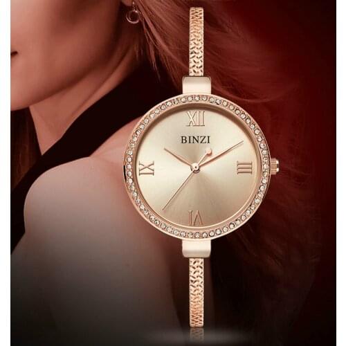 Luxury fashion Creative Rose Gold Watches Ladies Steel Strap Womens Bracelet Watches Female Clock Relogio Feminino Montre Femm