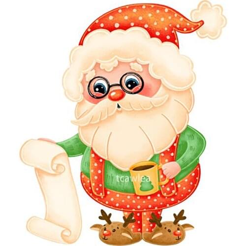 Christmas Gift List Cup Elk Die Metal Cutting Dice Stencils For Scrapbooking Embossing Mold Diy Paper Cards New 2021