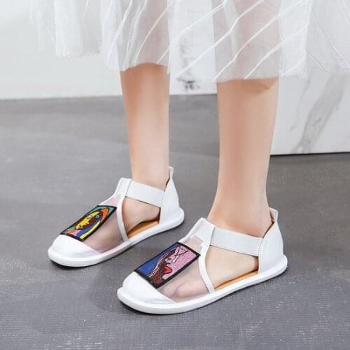Brand Ladies Sandals 2021 Summer New Lazy Shoes Flat New One-pedal Solid Color Single Sandals Hipster Travel Essential Flatshoes