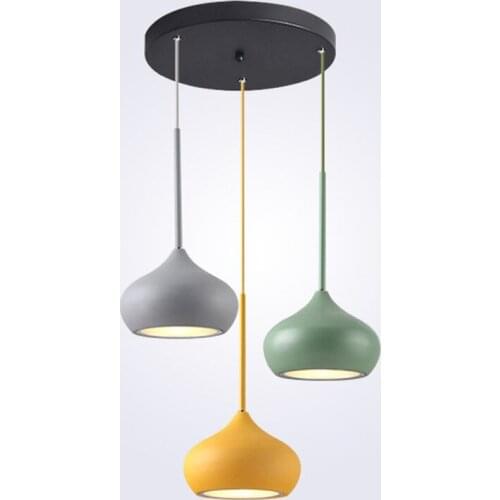 Modern Pendant Lights Restaurant Droplight LED AC90-240V Multicolor Indoor Decration Lighting Living Room Handing Lamps Aluminum