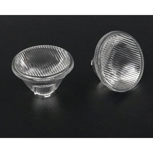 2 Pieces 20mm LED Lens T5/T6/U2/U3 Lenses Diameter 20mm 15,20,30 x 60 Degree Stripe led lens 5050 lens XML XML2 lens