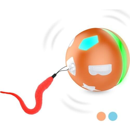 Interactive Cat Toy Ball Smart Electric Automatic Rolling Jumping Ball Led For Cat Dog Intelligent DIY Teaser Toy Usb Charge