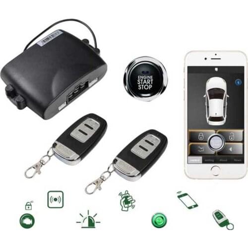 PKE Start Stop 12V Car Start Stop Button Engine Push Start Button Alarm RFID Lock Keyless System Door Push Button Buttons