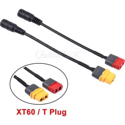 Universal XT60 / T plug /XT30 to DC 5.5/2.1mm Female Adapter Power Cable For Fatshark Skyzone Aomway Goggles RC Parts