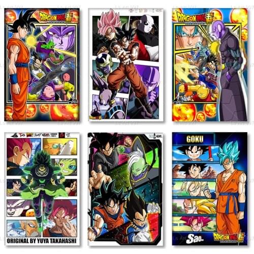 Japanese Anime Dragon Ball Goku Saiyan Art Poster HD Canvas Painting Wall Picture Home Decoration Living Room Decor Cuadros