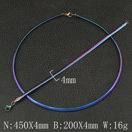 Womens Stainless Steel Jewelry Fashion Choker 4mm 6mm Necklace Collar Chunky Trendy Snake Chain Bracelet For Women SGCZAALP1