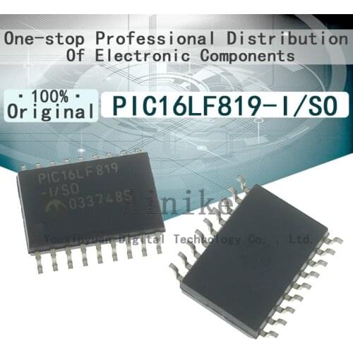10/Pcs PIC16LF819-I/SO New Original SMD SOP-18 PIC series 8-bit Microcontroller IC Chip 10MHz 3.5KB（2K x 14）IC MCU Flash memory