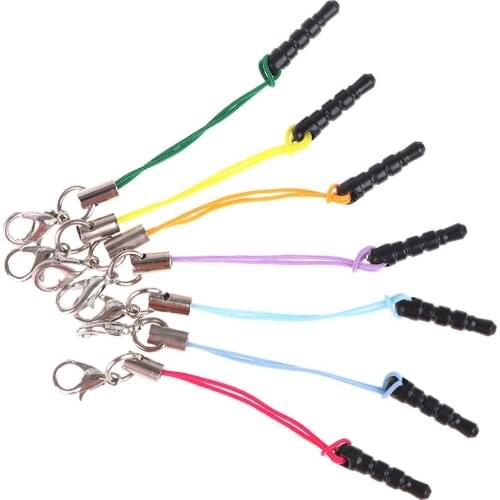 10PC Fashion Pendant Phone Dust Plug Dustproof Plug With Lobster Button