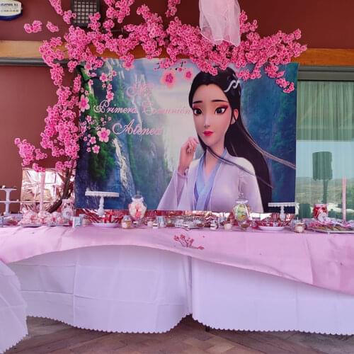 100cm Fake Cherry Blossom Flore Branches Silk Flower Tree Plants Artificial Flowers Wedding Backdrop Wall Party Home Decoration