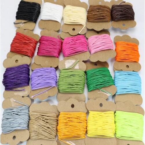 200 Yards Korean Waxed Cord String Thread 1mm for Necklace 20 Color
