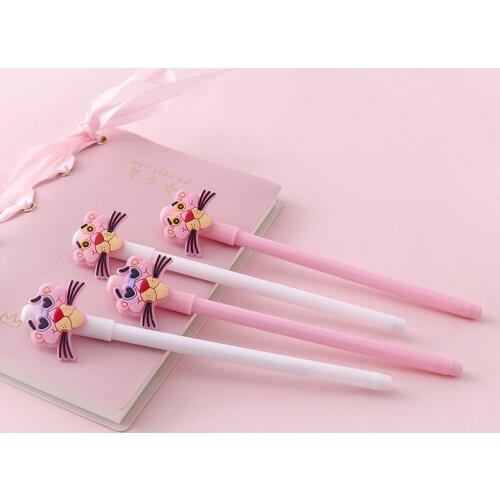 36 pcs/lot Pink Panther Gel Pen Cute 0.5 mm black Ink signature Pen Promotional Gift Stationery School Supplies