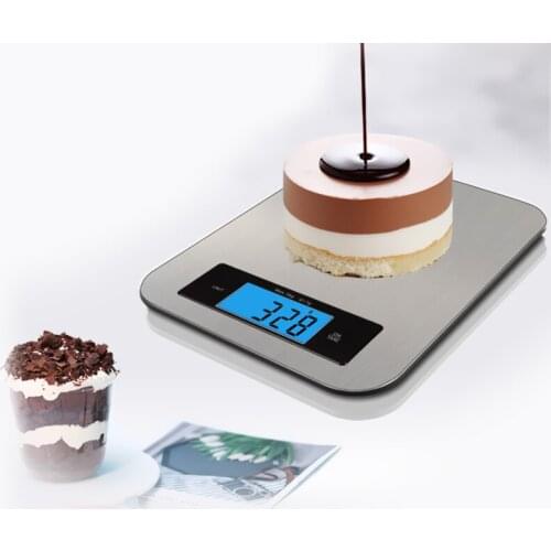 5kg Electronic LCD Stainless Steel Scale Kitchen Digital Scale Food Weighing Diet Postal Balance Measuring Tool Grams Scales
