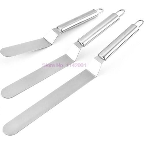 50set 3pcs Kitchen Accessories Cake Decorating Tools Stainless Steel Tools Portable Cream Spatula Cake Butter Kitchen Gadgets