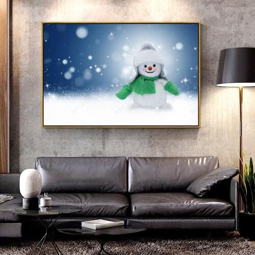 Artcozy Oil Canvas Painting snowman_toy_new_year For Home Decoration Wall Art