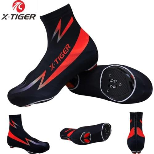X-TIGER Cycling Shoe Cover MTB Road Racing Quick Dry Lycra Bike Overshoes Cycling Man Woman Dustproof Zippered Bicycle Overshoes