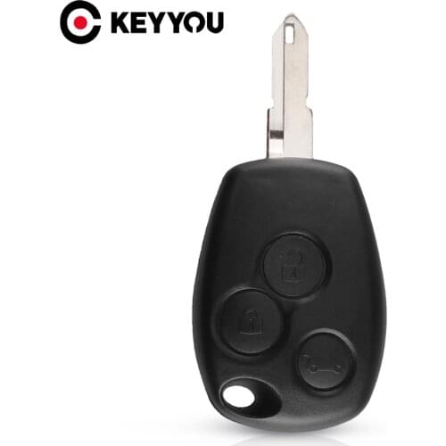 KEYYOU Remote Key Shell Case Cover 3 buttons for Renault Duster Logan Fluence Clio Vivaro Master Traffic Kangoo Megane laguna