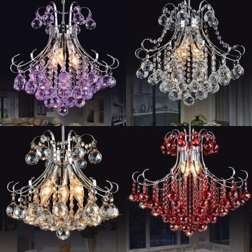 Jane Europe post-modern iron crystal chandelier balcony aisle crystal ball lamp bedroom dining room corridor small chandelier