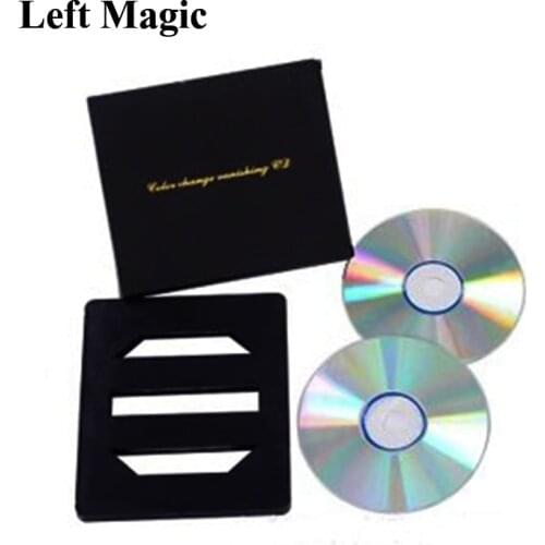 Color Changing and Vanishing CD Magic Tricks Magician Stage Gimmick Props Accessories Comedy Illusions Mentalism