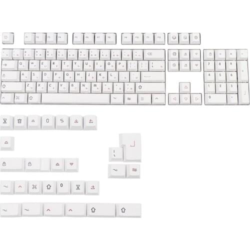 DYE-Sub Keycaps 133 Keys Cherry Profile PBT Japanese Keycap Minimalist Style Suitable for Mechanical Keyboard ISO