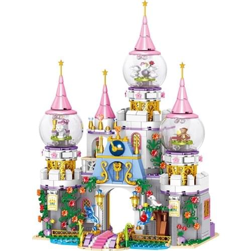 Follow Store =$2 Coupon Princess Castle Model Building Blocks Toys For Children Gifts 973 PCS